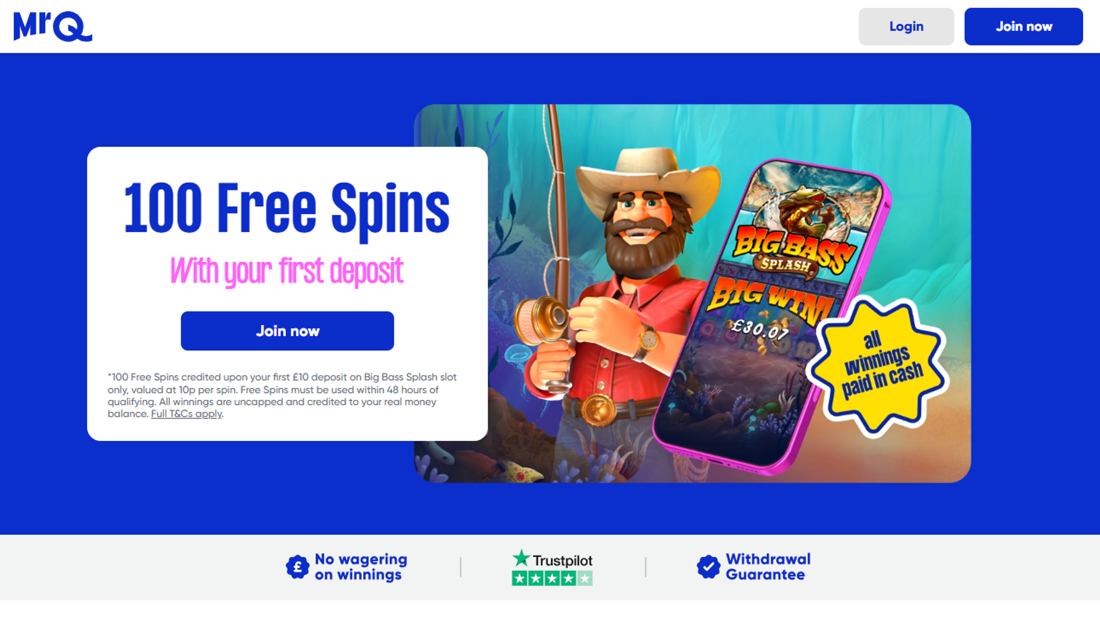 MrQ Casino desktop screenshot 1